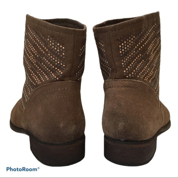 Carlos by Carlos Santana Alton Studded Taupe Suede Boots Size 8 - Picture 7 of 10